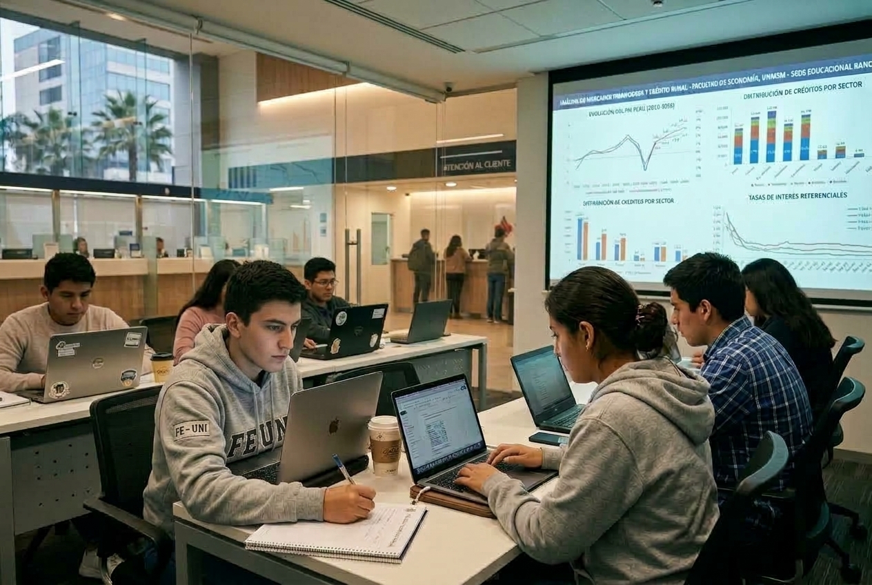 Gráficos estadísticos proyectados durante una clase universitaria